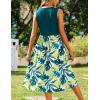 imageZeagoo Womens Summer Tank Midi Dress with Pockets Floral Sleeveless ALine Casual Loose TShirt Dresses Beach Sundress 2025Green Floral2 s