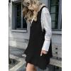 imageZeagoo Womens Sweater Vest Dress Pattern Knitted Pullovers Sweaters V Neck Tank Sweater Dress with PocketsBlack