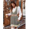 imageZeagoo Womens Sweater Vest Dress Pattern Knitted Pullovers Sweaters V Neck Tank Sweater Dress with PocketsBlack Houndstooth