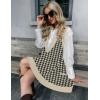 imageZeagoo Womens Sweater Vest Dress Pattern Knitted Pullovers Sweaters V Neck Tank Sweater Dress with PocketsBlack Houndstooth