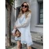imageZeagoo Womens Sweater Vest Dress Pattern Knitted Pullovers Sweaters V Neck Tank Sweater Dress with PocketsBlue Houndstooth