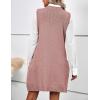 imageZeagoo Womens Sweater Vest Dress Pattern Knitted Pullovers Sweaters V Neck Tank Sweater Dress with PocketsDusty Pink