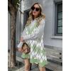 imageZeagoo Womens Sweater Vest Dress Pattern Knitted Pullovers Sweaters V Neck Tank Sweater Dress with PocketsGreen Argyle
