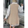 imageZeagoo Womens Sweater Vest Dress Pattern Knitted Pullovers Sweaters V Neck Tank Sweater Dress with PocketsKhaki