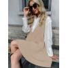 imageZeagoo Womens Sweater Vest Dress Pattern Knitted Pullovers Sweaters V Neck Tank Sweater Dress with PocketsKhaki