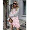 imageZeagoo Womens Sweater Vest Dress Pattern Knitted Pullovers Sweaters V Neck Tank Sweater Dress with PocketsPink Heart