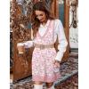 imageZeagoo Womens Sweater Vest Dress Pattern Knitted Pullovers Sweaters V Neck Tank Sweater Dress with PocketsPink Heart