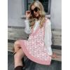 imageZeagoo Womens Sweater Vest Dress Pattern Knitted Pullovers Sweaters V Neck Tank Sweater Dress with PocketsPink Heart