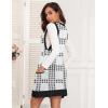 imageZeagoo Womens Sweater Vest Dress Pattern Knitted Pullovers Sweaters V Neck Tank Sweater Dress with PocketsWhite Plaid