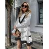 imageZeagoo Womens Sweater Vest Dress Pattern Knitted Pullovers Sweaters V Neck Tank Sweater Dress with PocketsWhite Plaid