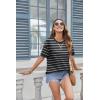 imageZeagoo Womens Tops Casual Oversized Short Sleeve Sweatshirt Summer Striped Shirt Crewneck Pullover Loose T Shirts BlouseBlackwhite1