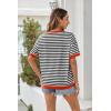 imageZeagoo Womens Tops Casual Oversized Short Sleeve Sweatshirt Summer Striped Shirt Crewneck Pullover Loose T Shirts BlouseBlackwhite2