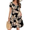 imageZeagoo Womens Summer ALine Dress with Pockets Mini Short Sleeve Dresses Flowy Beach Swing Dress 2025 Vacation TravelA01zw29