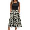 imageZeagoo Womens Summer Tank Midi Dress with Pockets Floral Sleeveless ALine Casual Loose TShirt Dresses Beach Sundress 202502black Floral