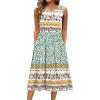 Blue Yellow Ethnic Print