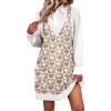 imageZeagoo Womens Sweater Vest Dress Pattern Knitted Pullovers Sweaters V Neck Tank Sweater Dress with PocketsKhaki Heart