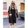 imageZeagoo Fall Dresses for Women Long Sleeve Casual Pleated V Neck Dress 2025 A Line Tunic DressAblack