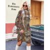 imageZeagoo Fall Dresses for Women Long Sleeve Casual Pleated V Neck Dress 2025 A Line Tunic DressChic Printed