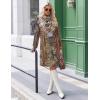 imageZeagoo Fall Dresses for Women Long Sleeve Casual Pleated V Neck Dress 2025 A Line Tunic DressChic Printed