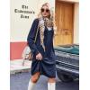 imageZeagoo Fall Dresses for Women Long Sleeve Casual Pleated V Neck Dress 2025 A Line Tunic DressNavy