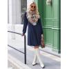 imageZeagoo Fall Dresses for Women Long Sleeve Casual Pleated V Neck Dress 2025 A Line Tunic DressNavy