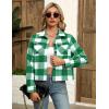 imageZeagoo Flannels for Women Cropped Shacket Jacket Fashion Plaid Button Down Shirt 2025 Fall Coat TopsGw22