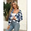 imageZeagoo Flannels for Women Cropped Shacket Jacket Fashion Plaid Button Down Shirt 2025 Fall Coat TopsZgw19