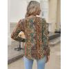 imageZeagoo Long Sleeve Shirts for Women 2025 Casual Pleated V Neck Fall Tunic Tops Button Down Blouse Dressy Loose TShirts01ethnic Floral 01