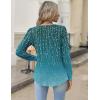 imageZeagoo Long Sleeve Shirts for Women 2025 Casual Pleated V Neck Fall Tunic Tops Button Down Blouse Dressy Loose TShirtsBlue Floral
