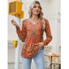 imageZeagoo Long Sleeve Shirts for Women 2025 Casual Pleated V Neck Fall Tunic Tops Button Down Blouse Dressy Loose TShirtsVintage Flower