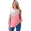 imageZeagoo Long Sleeve Shirts for Women Casual Fall Fashion Crewneck Pleated Tunic Tops Work Outfit BlouseFloral Pink 122