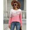 imageZeagoo Long Sleeve Shirts for Women Casual Fall Fashion Crewneck Pleated Tunic Tops Work Outfit BlouseFloral Pink 122