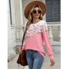 imageZeagoo Long Sleeve Shirts for Women Casual Fall Fashion Crewneck Pleated Tunic Tops Work Outfit BlouseFloral Pink 122
