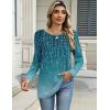 imageZeagoo Long Sleeve Shirts for Women Casual Fall Fashion Crewneck Pleated Tunic Tops Work Outfit BlouseLeaf Green 363