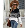 imageZeagoo Long Sleeve Shirts for Women Casual Fall Fashion Crewneck Pleated Tunic Tops Work Outfit BlouseLeopard Grey 519