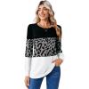 imageZeagoo Long Sleeve Shirts for Women Casual Fall Fashion Crewneck Pleated Tunic Tops Work Outfit BlouseLeopard Grey 519