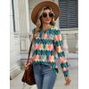 imageZeagoo Long Sleeve Shirts for Women Casual Fall Fashion Crewneck Pleated Tunic Tops Work Outfit BlouseMulticolor 517