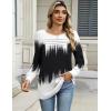 imageZeagoo Long Sleeve Shirts for Women Casual Fall Fashion Crewneck Pleated Tunic Tops Work Outfit BlousePrinted Black White 204