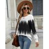 imageZeagoo Long Sleeve Shirts for Women Casual Fall Fashion Crewneck Pleated Tunic Tops Work Outfit BlousePrinted Black White 204