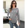 imageZeagoo Long Sleeve Shirts for Women Crew Neck Casual Fall Fashion Blouses Basic Tunic Tops Dressy Work ClothesAgrey Printhf36