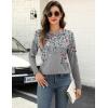 imageZeagoo Long Sleeve Shirts for Women Crew Neck Casual Fall Fashion Blouses Basic Tunic Tops Dressy Work ClothesAgrey Printhf36