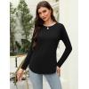 imageZeagoo Long Sleeve Shirts for Women Crew Neck Casual Fall Fashion Blouses Basic Tunic Tops Dressy Work ClothesBlack