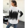 imageZeagoo Long Sleeve Shirts for Women Crew Neck Casual Fall Fashion Blouses Basic Tunic Tops Dressy Work ClothesBlack Whitejb204