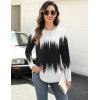 imageZeagoo Long Sleeve Shirts for Women Crew Neck Casual Fall Fashion Blouses Basic Tunic Tops Dressy Work ClothesBlack Whitejb204