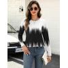 imageZeagoo Long Sleeve Shirts for Women Crew Neck Casual Fall Fashion Blouses Basic Tunic Tops Dressy Work ClothesBlack Whitejb204