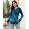 imageZeagoo Long Sleeve Shirts for Women Crew Neck Casual Fall Fashion Blouses Basic Tunic Tops Dressy Work ClothesFloral Greencx287