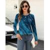 imageZeagoo Long Sleeve Shirts for Women Crew Neck Casual Fall Fashion Blouses Basic Tunic Tops Dressy Work ClothesFloral Greencx287