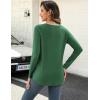 imageZeagoo Long Sleeve Shirts for Women Crew Neck Casual Fall Fashion Blouses Basic Tunic Tops Dressy Work ClothesGreen