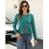 imageZeagoo Long Sleeve Shirts for Women Crew Neck Casual Fall Fashion Blouses Basic Tunic Tops Dressy Work ClothesGreen Printmz871