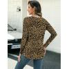 imageZeagoo Long Sleeve Shirts for Women Crew Neck Casual Fall Fashion Blouses Basic Tunic Tops Dressy Work ClothesLeopard Printan136